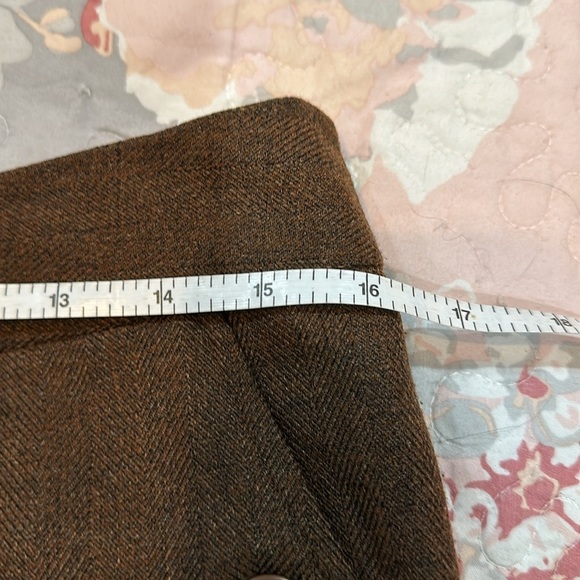 Rue21 brown herringbone tweed cropped pants size 7/8. -A11 - Picture 7 of 9
